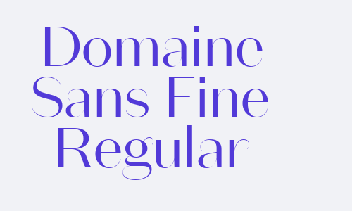 Domaine Sans Fine Regular Font