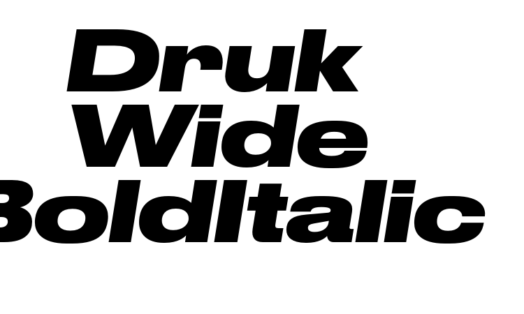 Druk Wide BoldItalic Font