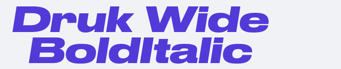 Druk Wide BoldItalic