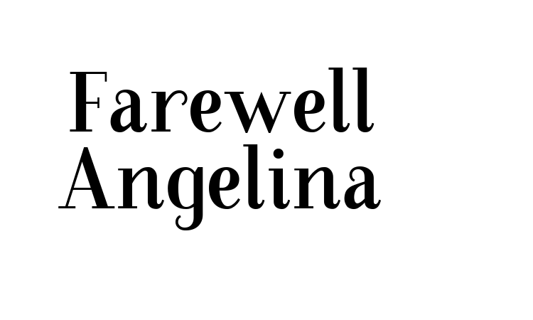 Farewell Angelina font