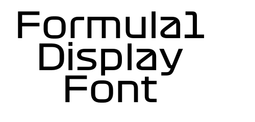 Formula1 Display Font