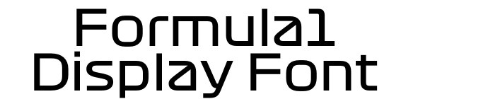 Formula1 Display Font font download