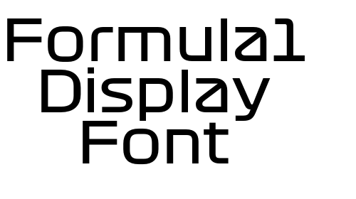 Formula1 Display Font font