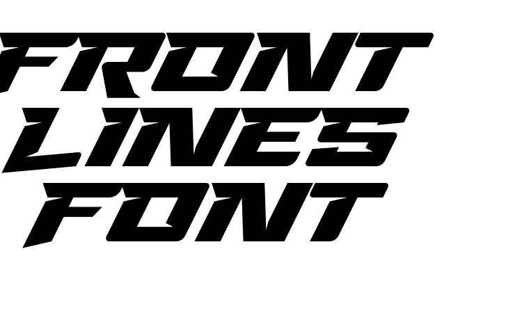 Front Lines Font font