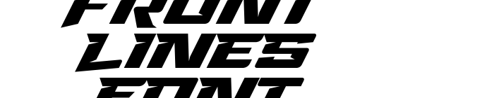Front Lines Font font download