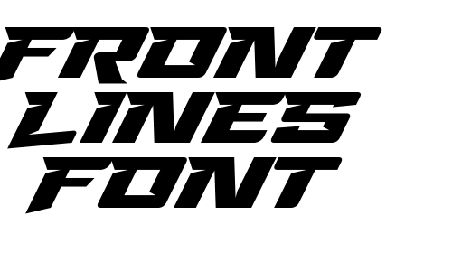 Front Lines Font font