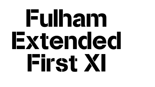 Fulham Extended First XI font
