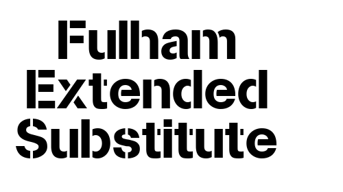 Fulham Extended Substitute font