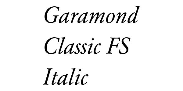 Garamond Classic FS Italic Font Download