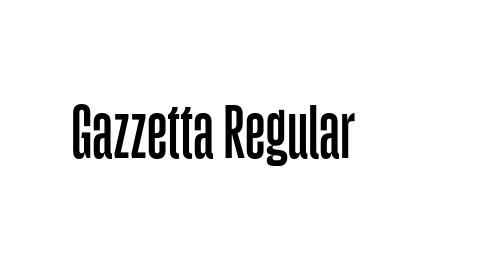 Gazzetta Regular font download