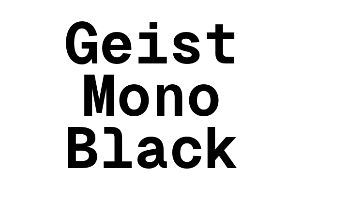 Geist Mono Black Font