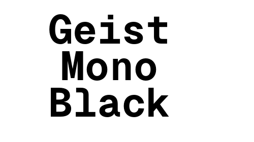 Download Geist Mono Black font