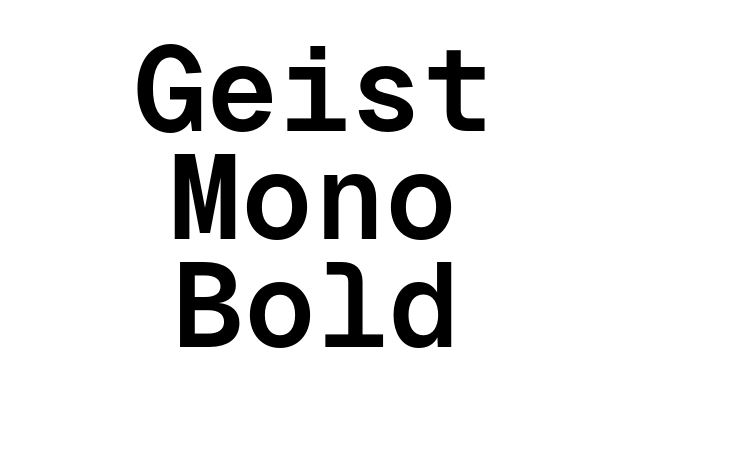 Geist Mono Bold Font