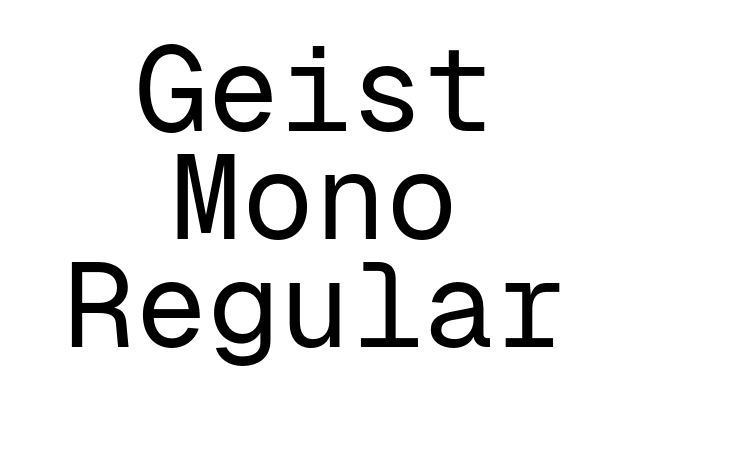 Geist Mono Regular Font