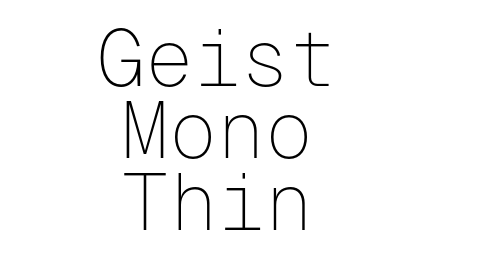 Download Geist Mono Thin font