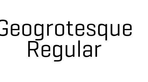 Geogrotesque Regular Font