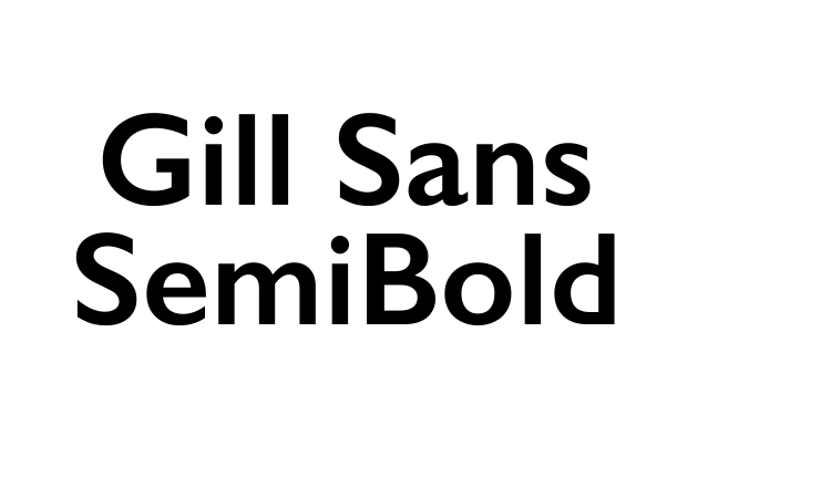 Gill Sans SemiBold Font