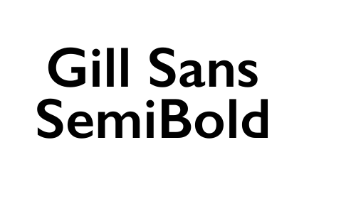 Gill Sans SemiBold Font