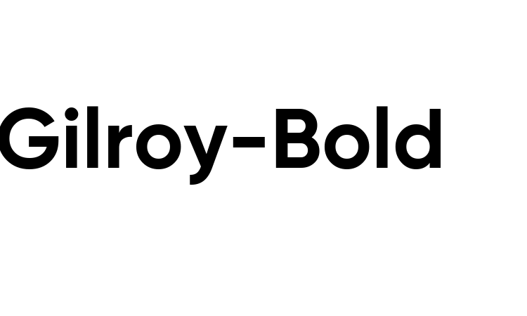 Gilroy-Bold font
