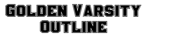 Golden Varsity Outline font download