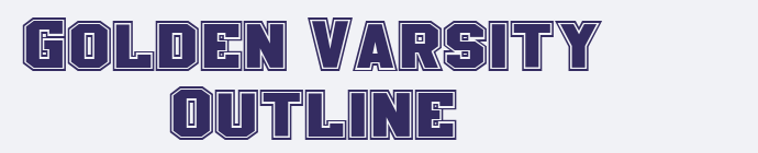 Golden Varsity Outline
