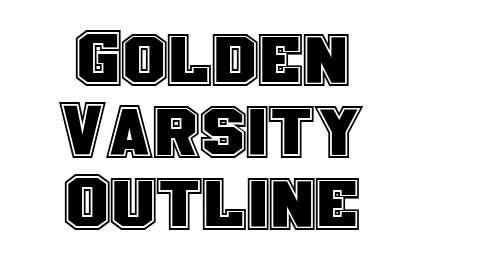 Golden Varsity Outline Font