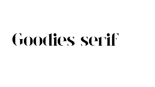 Goodies serif font