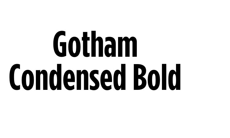 Gotham Condensed Bold Font