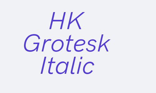 HK Grotesk Italic Font