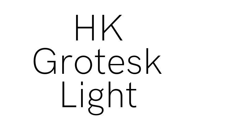 HK Grotesk Light Font