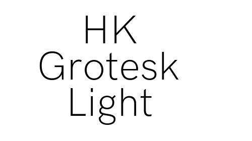 Download HK Grotesk Light font