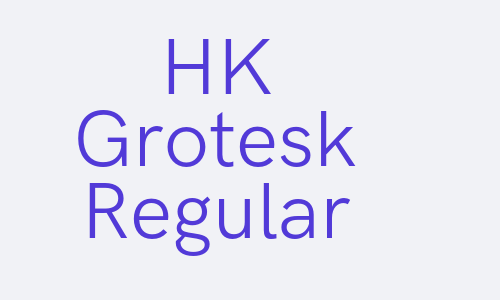 HK Grotesk Regular Font