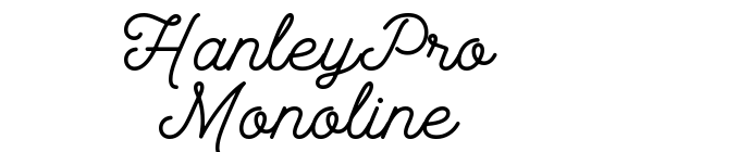 HanleyPro Monoline font download