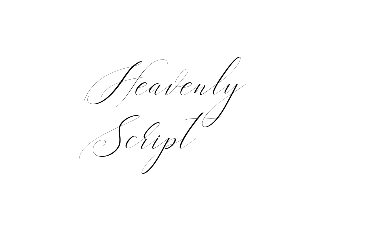 Heavenly Script font