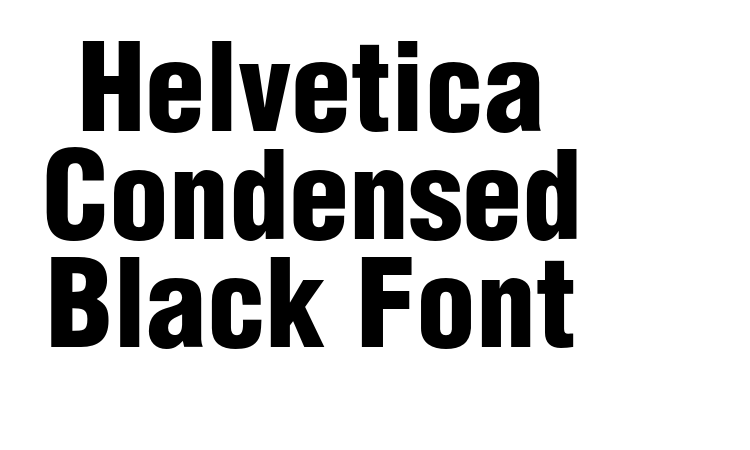 Helvetica Condensed Black Font font