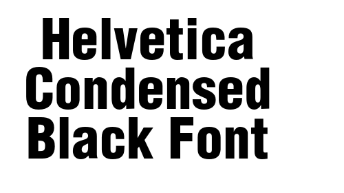 Helvetica Condensed Black Font font
