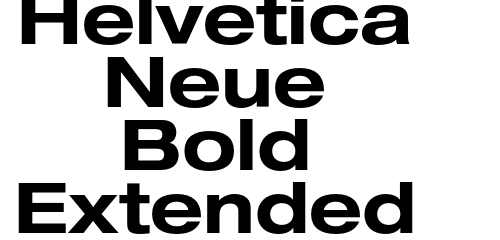 Helvetica Neue Bold Extended font download