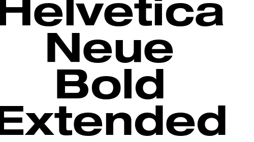 Helvetica Neue Bold Extended font download