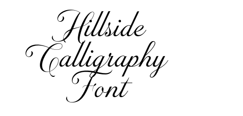 Hillside Calligraphy Font