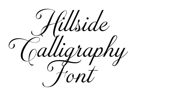 Hillside Calligraphy Font font