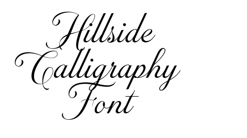 Hillside Calligraphy Font font