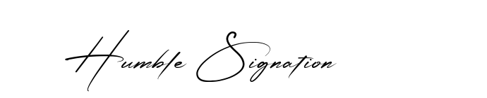 Humble Signation font download