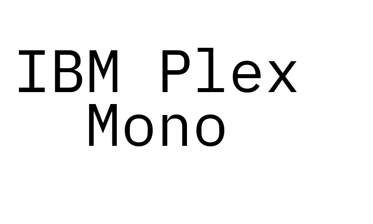 IBM Plex Mono Font