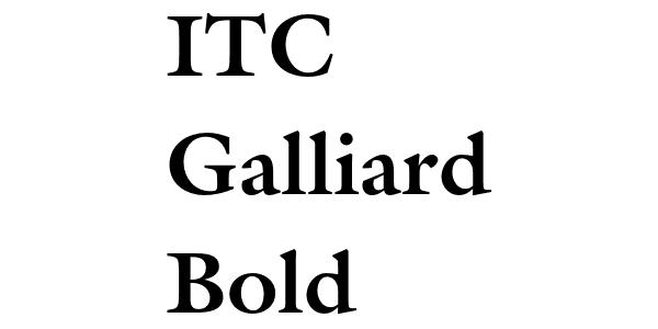 ITC Galliard Bold Font Download