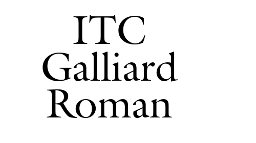 ITC Galliard Roman font download