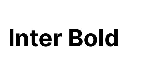 Inter Bold font