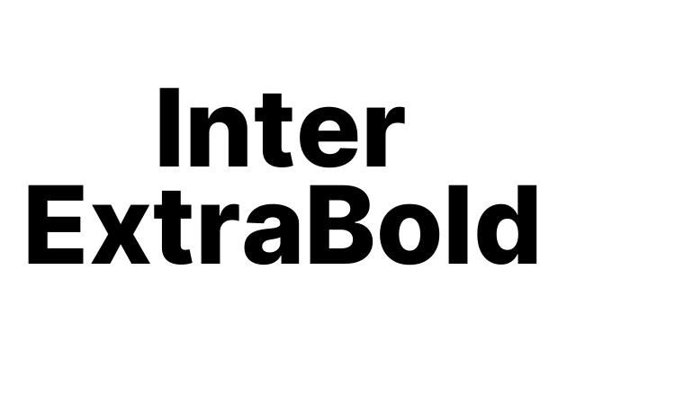 Inter ExtraBold font