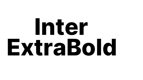 Inter ExtraBold font