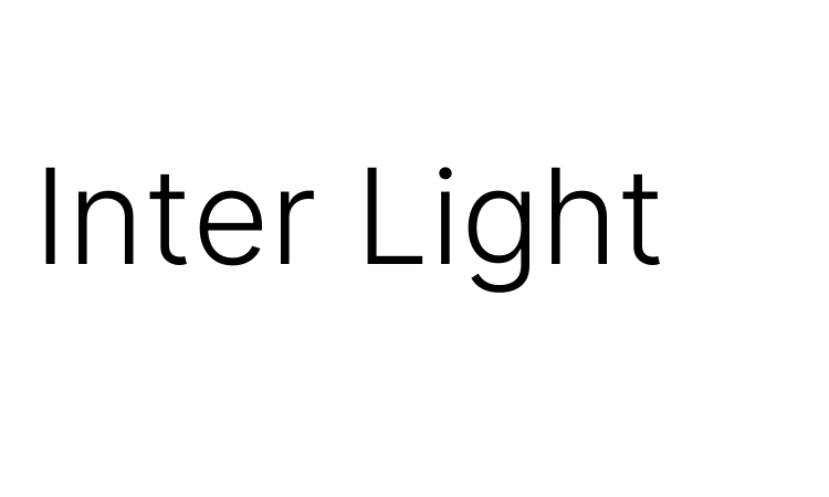 Inter Light font