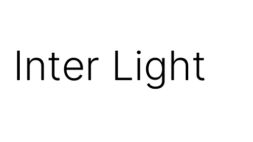 Inter Light font